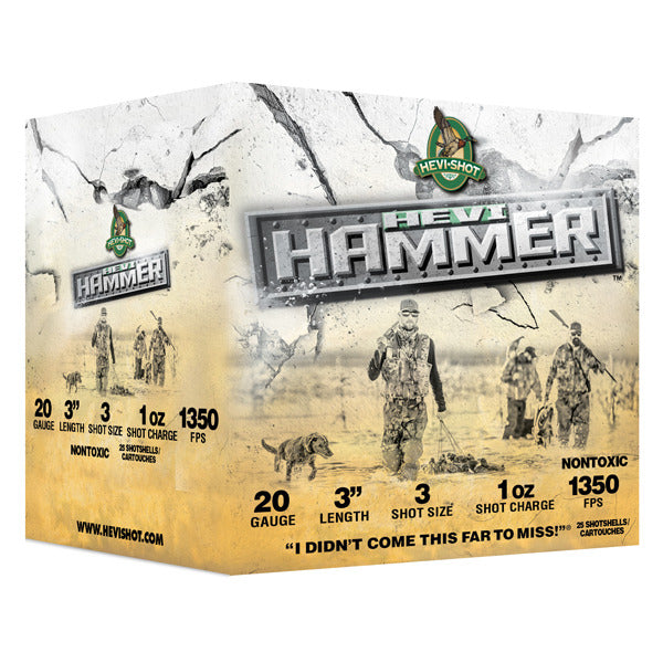 Hevi-Shot Hevi-Hammer 20 Gauge Ammunition 3" #3 1 oz 1350 fps Bismuth/Steel Box of 25