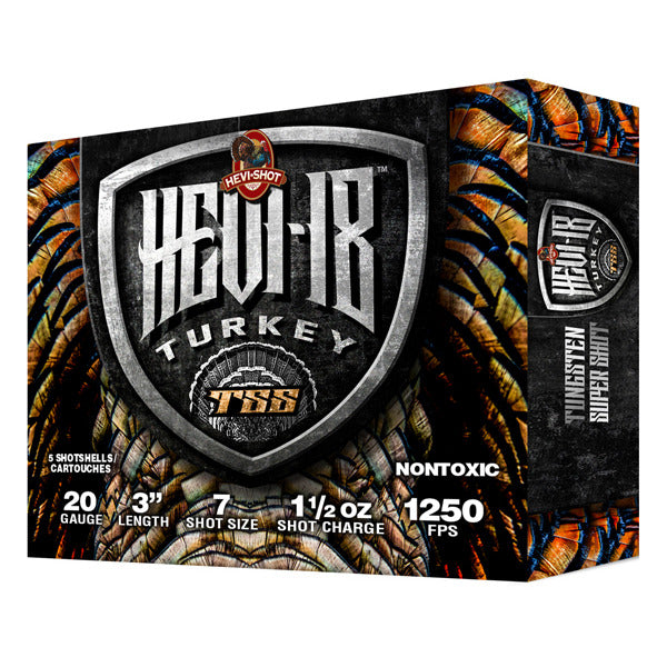 Hevi-Shot Hevi-18 20 Gauge Ammunition 3" #7 1-1/2 oz 1250 fps Tungsten Box of 5