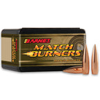 Barnes Match Burner 22 Caliber (.224 Diameter) Bullets 77 grain Jacketed Hollow Point Box of 100
