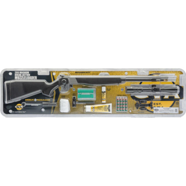 CVA Wolf V2 Muzzleloading Rifle Kit with Scope with Stainless Steel Barrel & Black Frame