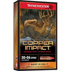 Winchester Power Point 30-06 Springfield Ammunition 150 Grain Copper Impact Copper Impact Polymer Tip Box of 20