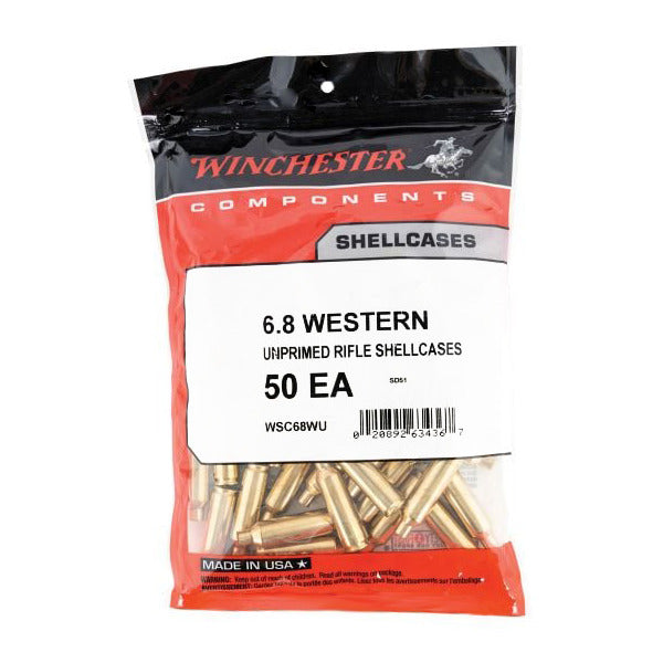 Winchester 6.8 Western Brass Bag of 50