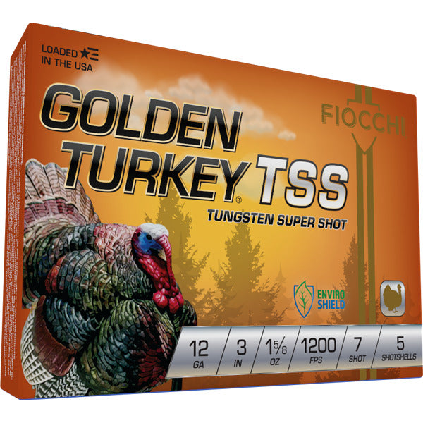 Fiocchi Golden Turkey TSS 12 Gauge Ammunition 3" #7 1-5/8 oz 1200 fps Tungsten Box of 5