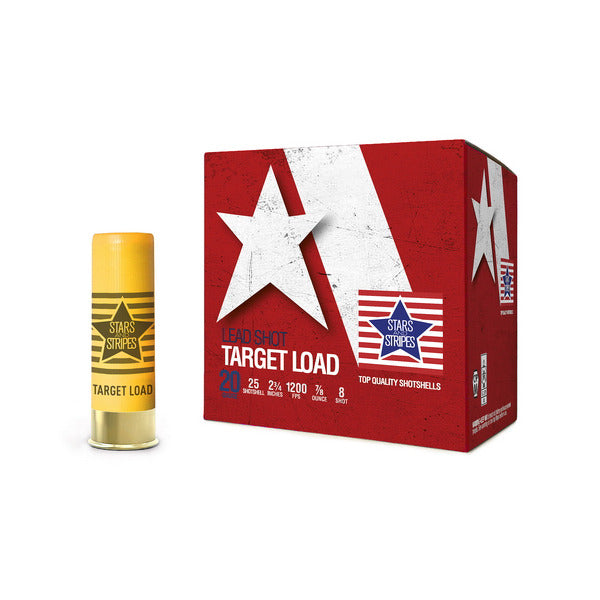 Stars & Stripes 20 Gauge Ammunition 2-3/4" #8 7/8 oz 1200 fps Case of 250