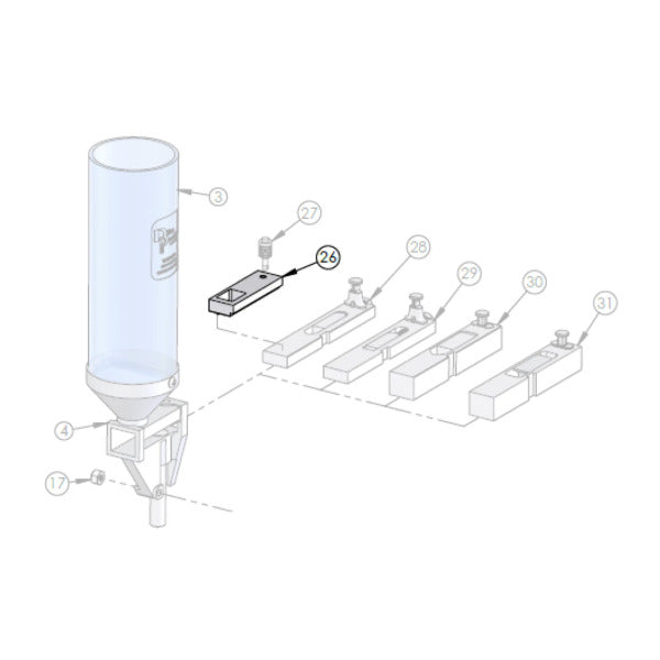 DILLON AUTOMATIC POWDER BAR SPACER