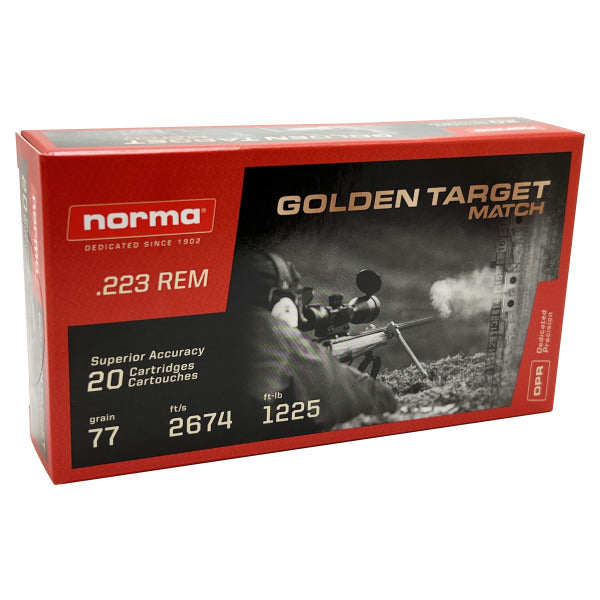 NORMA AMMO 223 REMINGTON 77gr BTHP GT 20/bx 10/cs