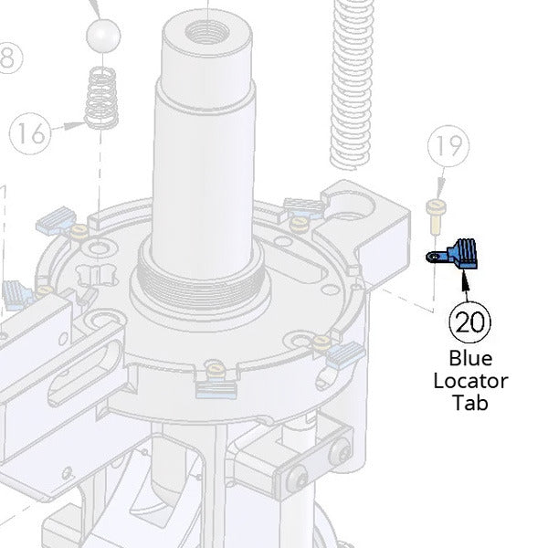 DILLON RL1100/1050 BLUE LOCATOR TAB