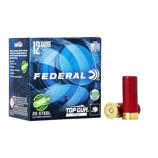 Federal Premium Top Gun 12 Gauge Ammunition 2-3/4" #7.5 1 oz 1250 fps Steel Steel Shot Case of 250