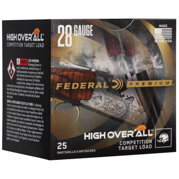 Federal Premium High Over All 28 Gauge Ammunition 2-3/4" #8 3/4 oz 1250 fps Case of 250