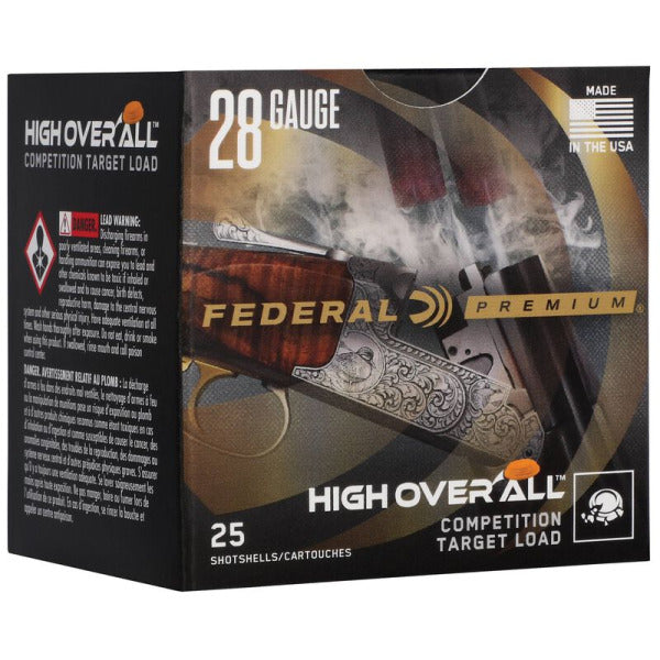 Federal Premium High Over All 28 Gauge Ammunition 2-3/4" #8.5 3/4 oz 1250 fps Case of 250