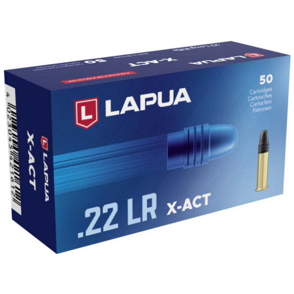 Lapua X-ACT 22 Long Rifle Ammunition 40 Grain Lead Round Nose Box of 50