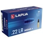 Lapua Midas+ 22 Long Rifle Ammunition 40 Grain Lead Round Nose Box of 50