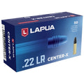 Lapua Center-X 22 Long Rifle Ammunition 40 Grain Lead Round Nose Box of 50