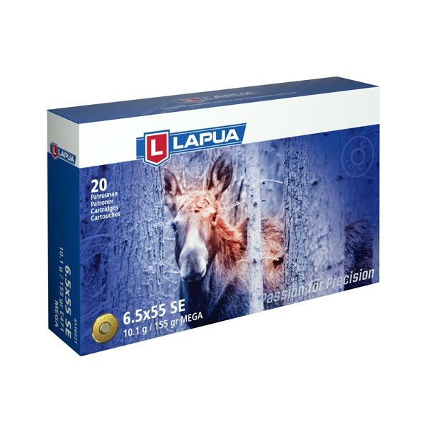 Lapua 6.5x55mm Ammunition 155 Grain Mega Soft Point Box of 20