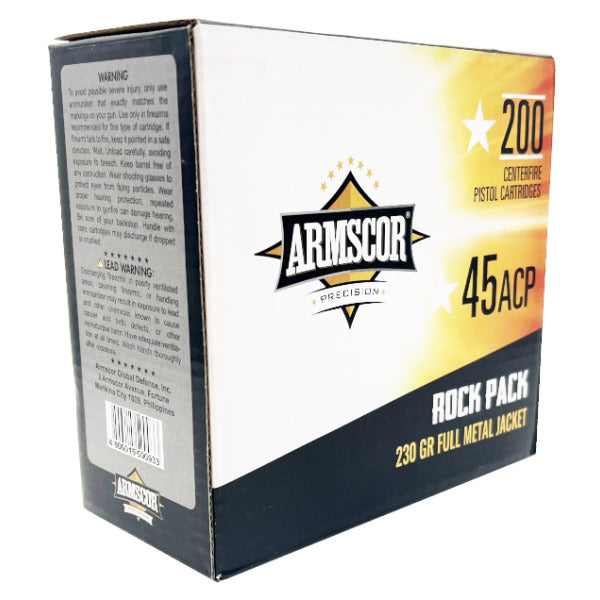 ARMSCOR AMMO 45 ACP 230gr FMJ VP 200/bx 4/cs