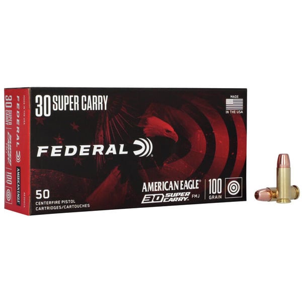 Federal Premium American Eagle 30 Super Carry Ammunition 100 Grain Full Metal Jacket Box of 50