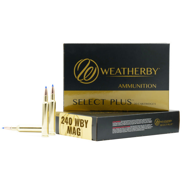 Weatherby Select Plus 240 Weatherby Magnum Ammunition 72 Grain Hammer Custom Copper Hollow Point Box of 20
