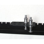InLine Fab Rack for Hornady Powder Metering Inserts & MEC Powder Bushings - Black Powder Coated