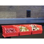 InLine Fabrication 12" AKRO Bin Mounting Rail w/ 3 Black Bins