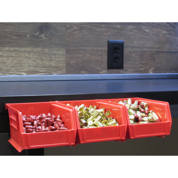 InLine Fabrication 12" AKRO Bin Mounting Rail w/ 3 Green Bins