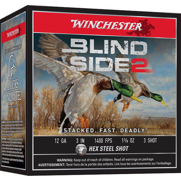 Winchester 12 Gauge Ammunition 3" #3 1-3/8 oz 1400 fps Steel Box of 25