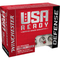 Winchester USA Ready Defense 9mm Luger +P Ammunition 124 Grain Hollow Point Box of 20