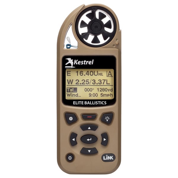 Kestrel 5700 Elite Weather Meter with Applied Ballistics and LiNK, Desert Tan