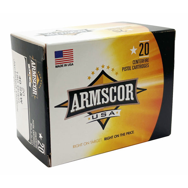 Armscor 40 S&W Ammunition 180 Grain Jacketed Hollow Point Box of 20