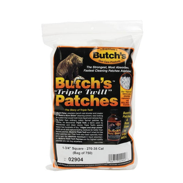 BUTCH'S TWILL PATCH 270c- 35c 1.75" SQUARE 750/BAG