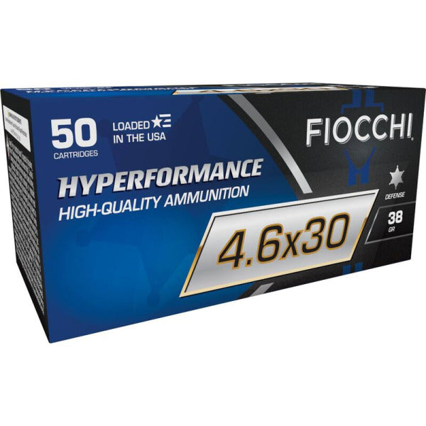 Fiocchi Hyperformance 4.6x30mm HK Ammunition 38 Grain Tipped Hollow Point Box of 50