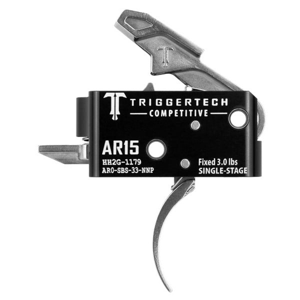 Triggertech Competitive Pro Single Stage Curved Trigger AR-15 Stainless