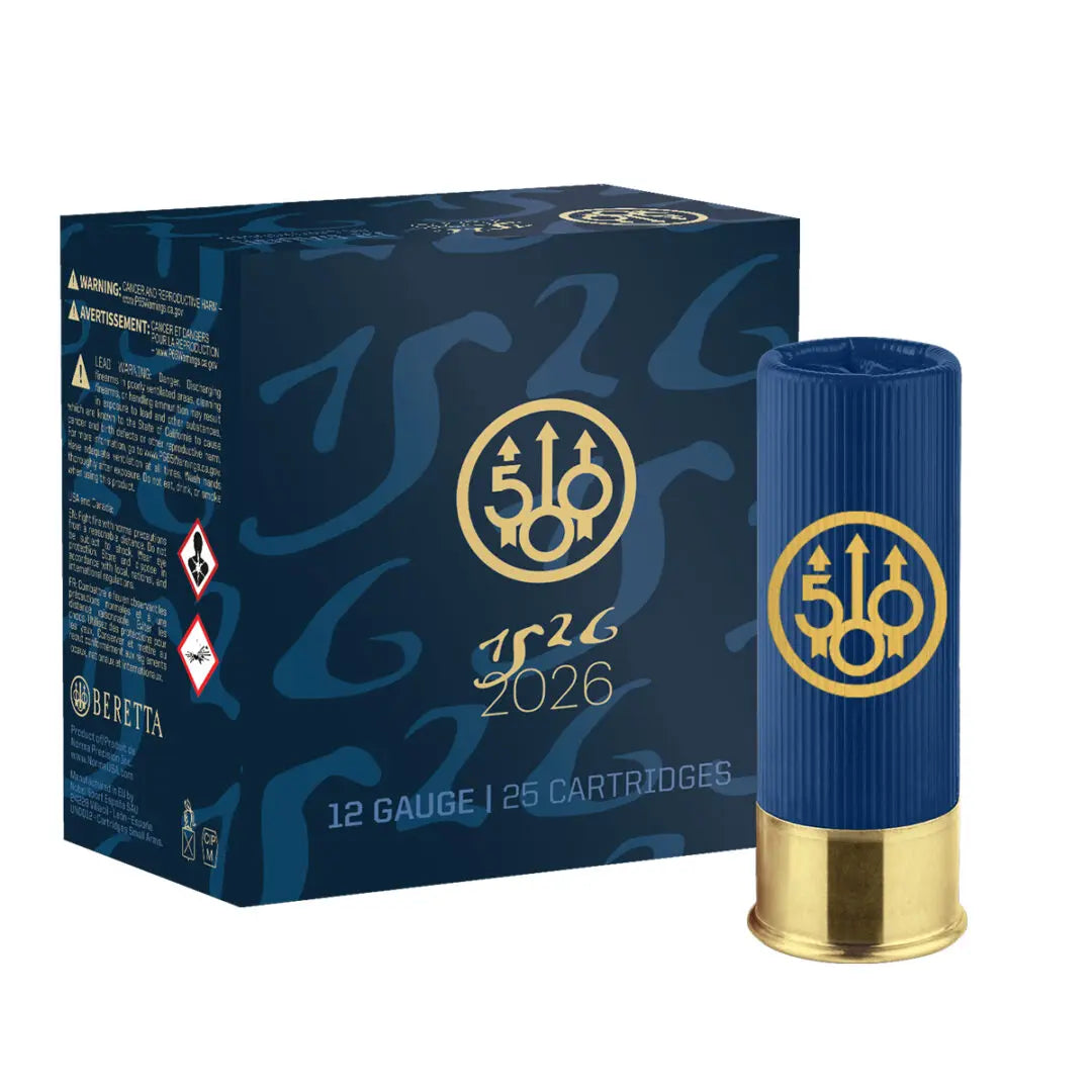 Norma Beretta 500th Year Commemorative 12 Gauge Ammunition 2-3/4" #8 1oz Box of 25