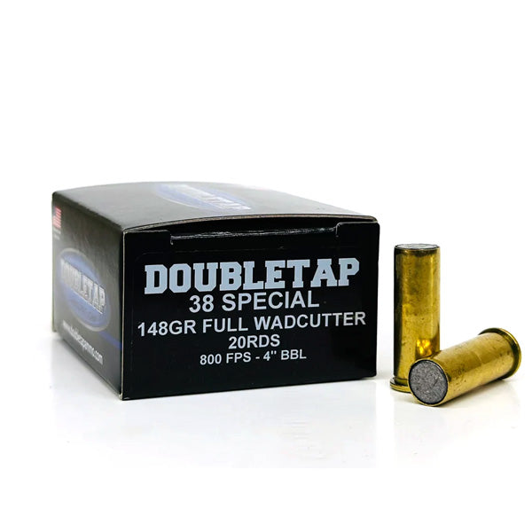 DoubleTap Match 38 Special Ammunition 148 Grain Wad Cutter Box of 50