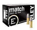Eley Match EPS 22 Long Rifle Ammunition 40 Grain Flat Nose Box of 50