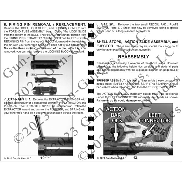 Gun Guides DISASSEMBLY & REASSEMBLY REMINGTON 870