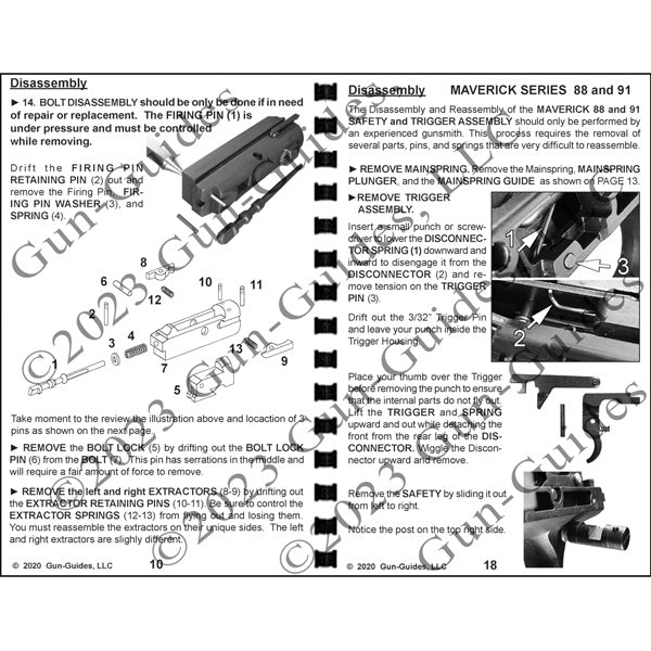 Gun Guides DISASSEMBLY & REASSEMBLY MOSSBERG 500