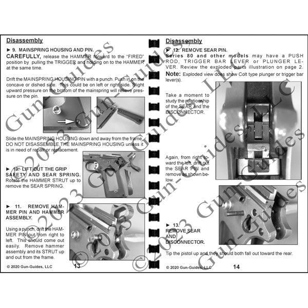 Gun Guides DISASSEMBLY & REASSEMBLY 1911 PISTOLS