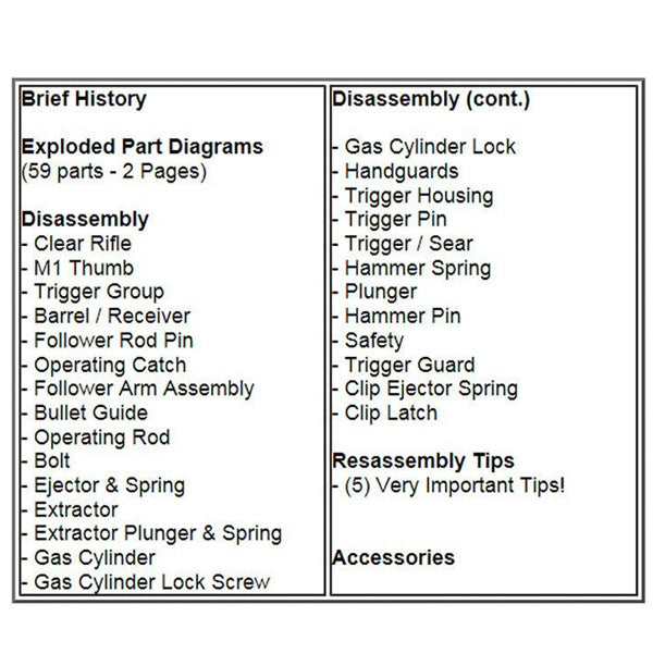 Gun Guides DISASSEMBLY & REASSEMBLY M1 GARAND