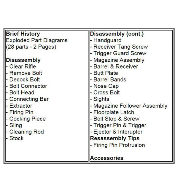 Gun Guides DISASSEMBLY & REASSEMBLY MOSIN-NAGANT