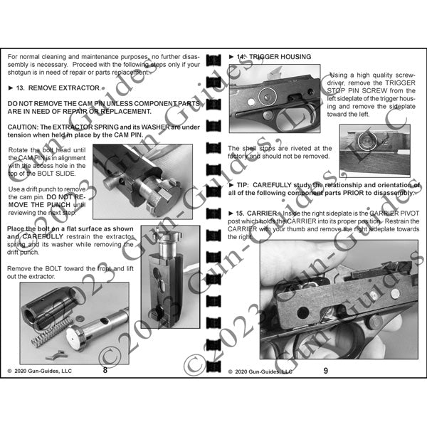 Gun Guides DISASSEMBLY & REASSEMBLY WINCHESTER 1300