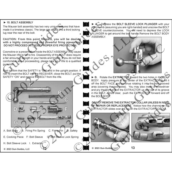 Gun Guides DISASSEMBLY & REASSEMBLY MAUSER RIFLES