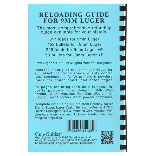 Gun Guides RELOADING PISTOL GUIDE for 9MM & 9MM+P
