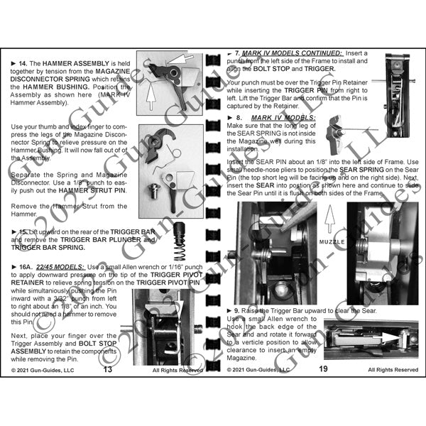 Gun Guides DISASSEMBLY & REASSEMBLY RUGER MARK IV