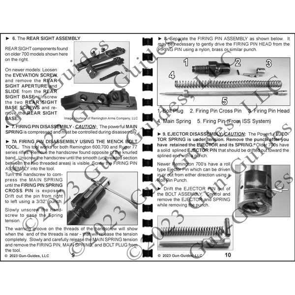 Gun Guides DISASSEMBLY & REASSEMBLY REMINGTON 700 RIFLES