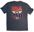 Graf & Sons Men's USA 250th T-Shirt Navy Blue Cotton Medium