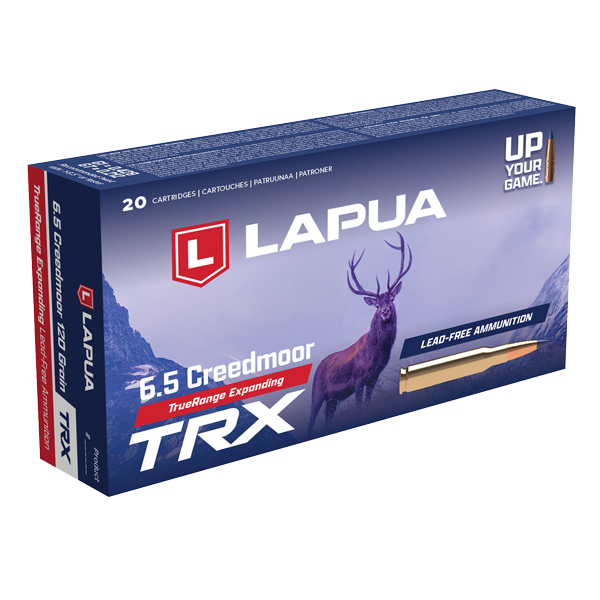 Lapua 6.5 Creedmoor Ammunition 120 Grain TRX Solid Polymer Tip Box of 20