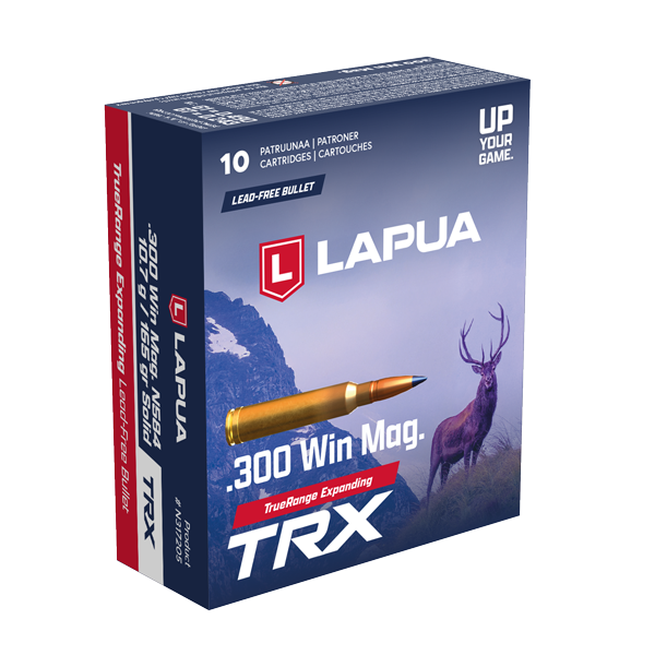 Lapua 300 Winchester Magnum Ammunition TRX Solid Polymer Tip Box of 10