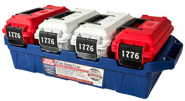 MTM Limited Edition 250yrs USA 4-Can Ammo Crate 30c with 4 AC30T's