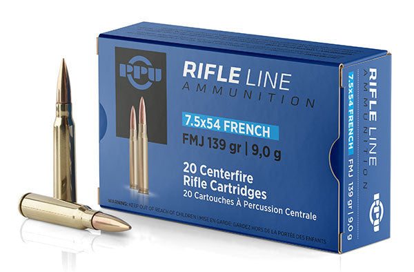 Prvi Partizan 7.5x54mm French Ammunition 139 Grain Full Metal Jacket Box of 20