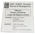 Unis Ginex Large Rifle Magnum Primers Nickel Plated Case of 5000